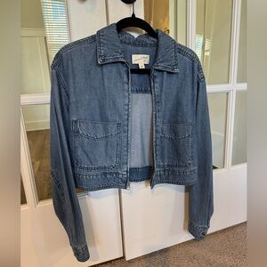 Universal Thread Cropped Blue Jean Jacket